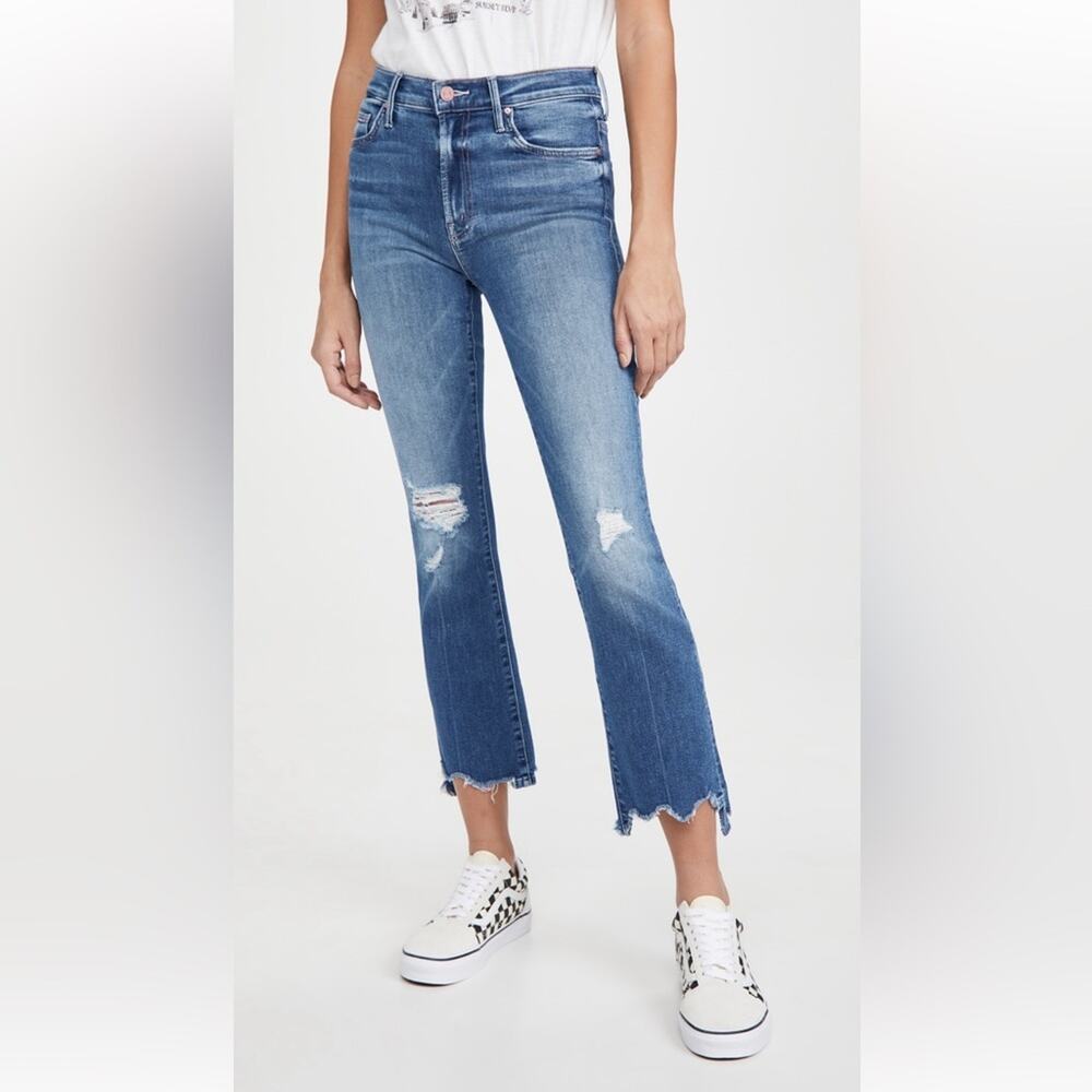 Mother Insider Crop Step Chew Jeans In Dancing On Coals 26
